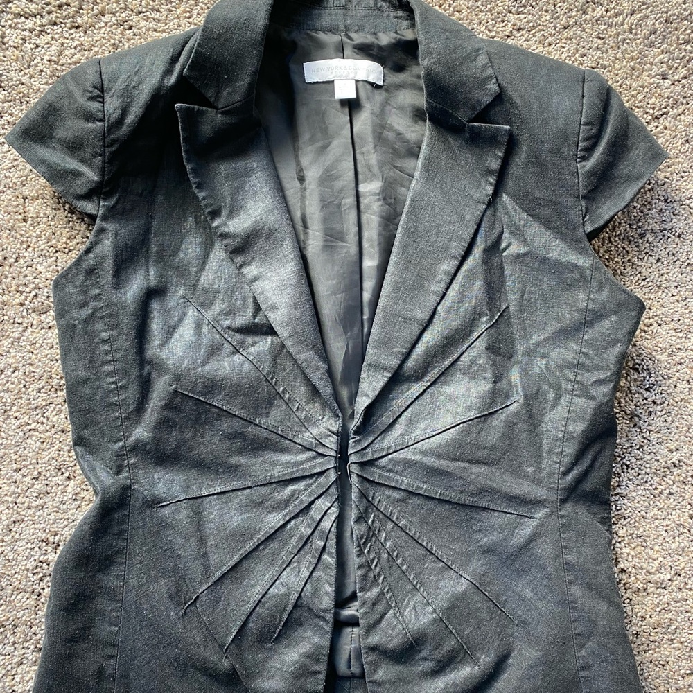 New York And Company Blazer Size 6 Black